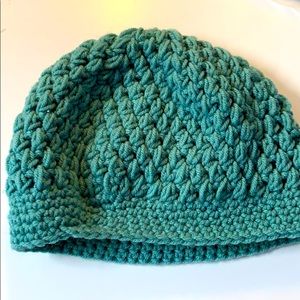 Teal crocheted Beanie